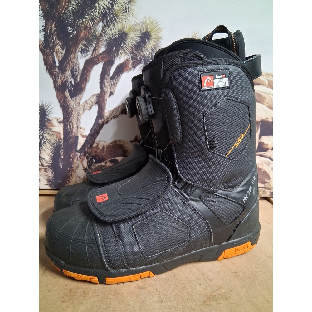 Head 550 Boa Snowboard Boots Mens 29.5/11.5 Black Orange 4D System